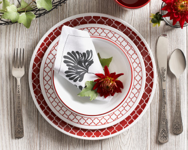 Crimson Trellis Vitrelle 12pc  Set