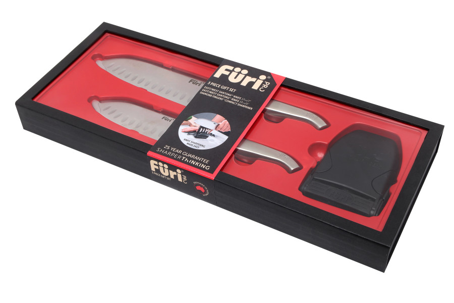 Pro East/West™ Santoku and Diamond Fingers Set 3 Piece
