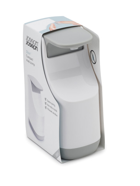 Slim Compact Soap Dispenser - Grey/White