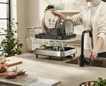 Steel 2-Tier Dish Rack