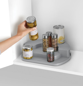 CupboardStore Rotating Organiser - Grey