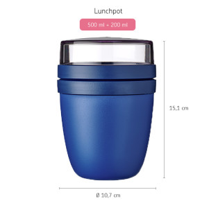 Lunch Pot Ellipse Vivid Blue