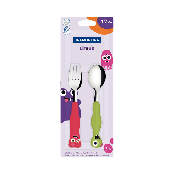 Children's Monster Cutlery 2 Piece Set