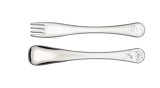 Le Petit Girls Cutlery 2  Piece Set