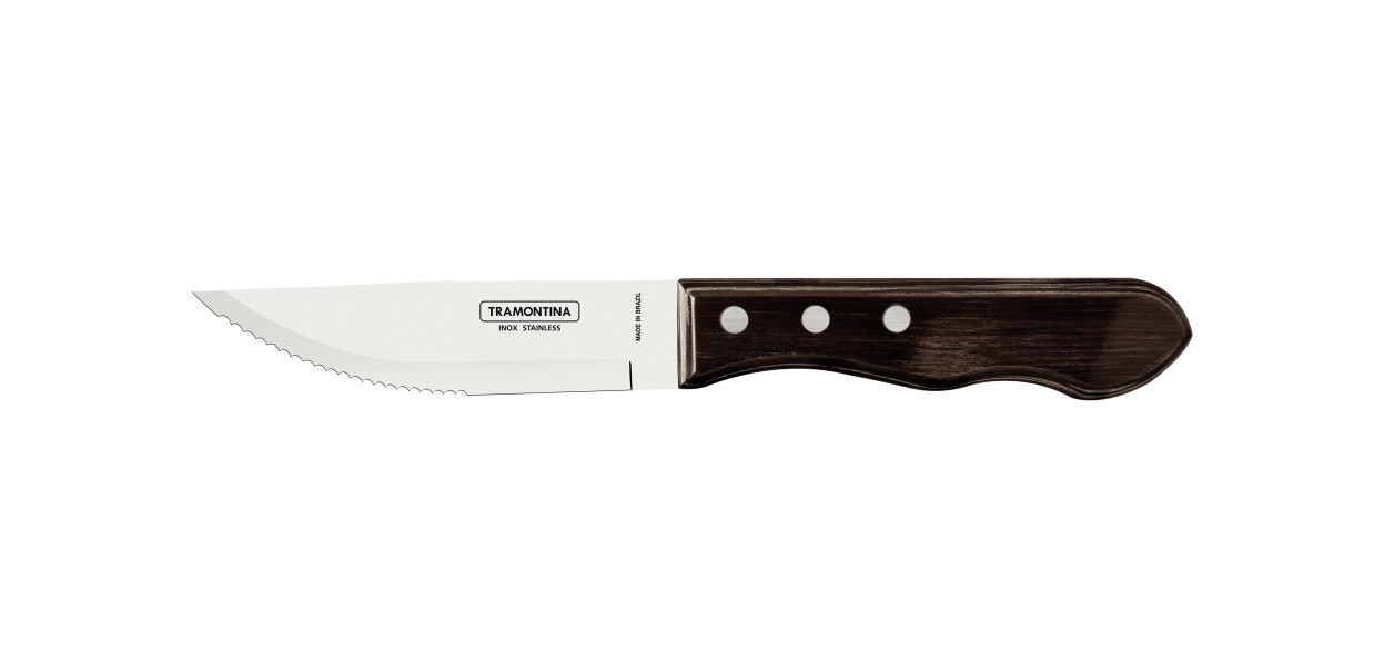 Jumbo Steak Knife with Polywood Handle 5", 12cm - Brown