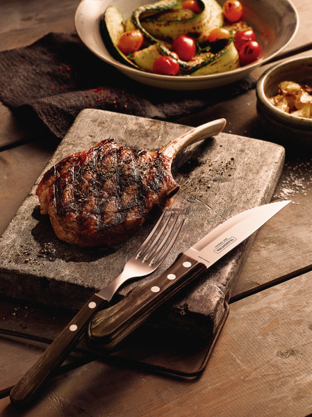 Jumbo Steak Knife with Polywood Handle 5", 12cm - Brown