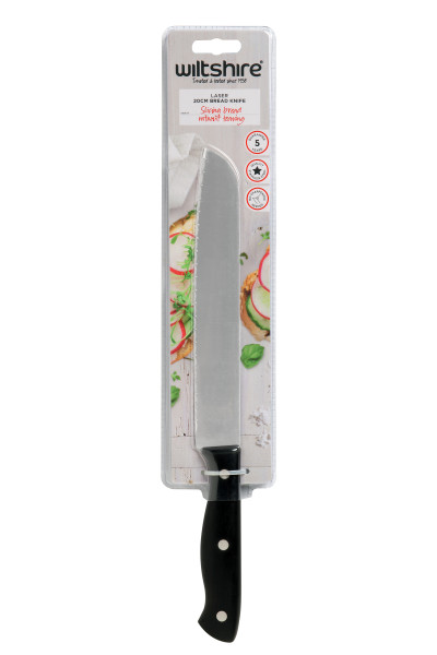 Laser Triple Rivet Bread Knife 20cm