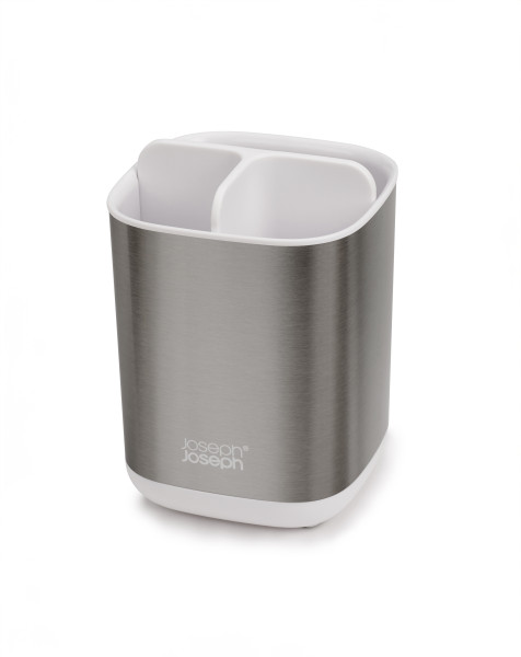 EasyStore Steel Toothbrush Caddy - Stainless Steel