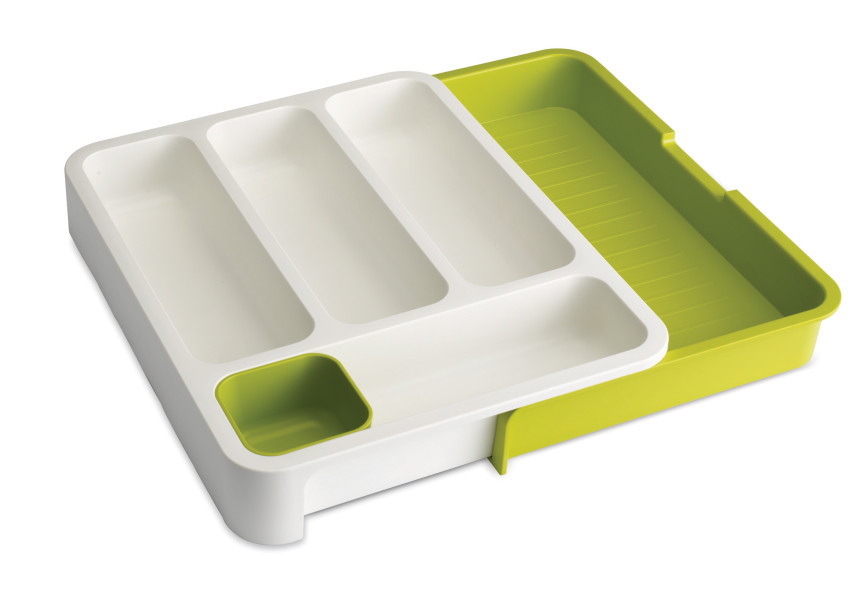 DrawerStore Cutlery Tray - White/Green