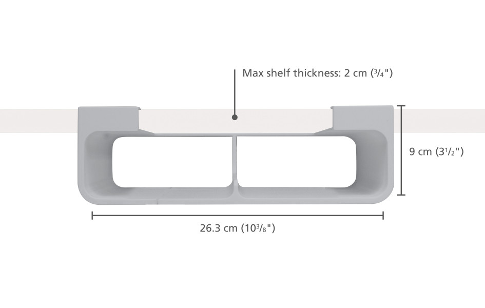 CupboardStore Film, Foil and Bag Organiser - Grey