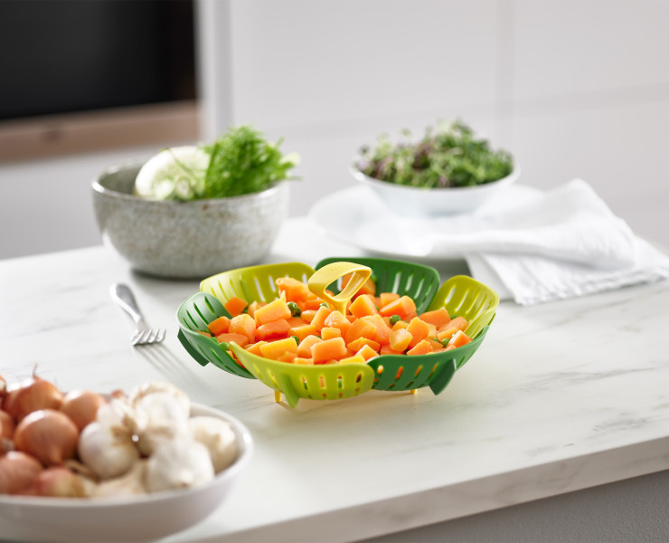 Folding Steamer Basket (Green)