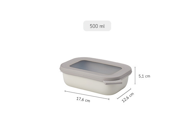 Cirqula Rectangle 500ml Nordic White