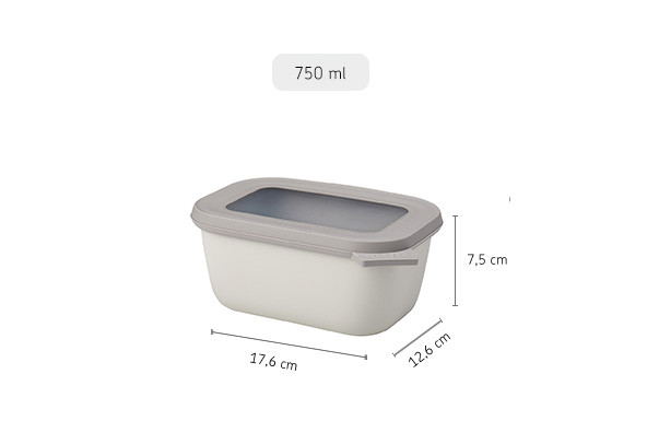 Cirqula Rectangle 750ml Nordic White