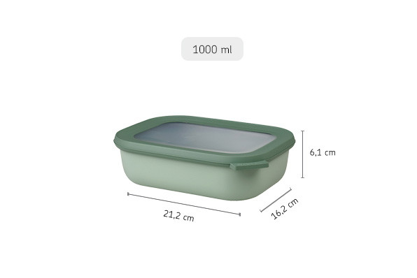 Cirqula Rectangle 1000ml Nordic Sage