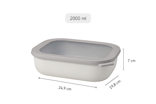 Cirqula Rectangle 2000ml Nordic White