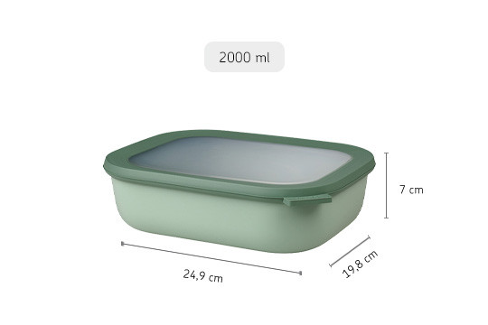 Cirqula Rectangle 2000ml Nordic Sage