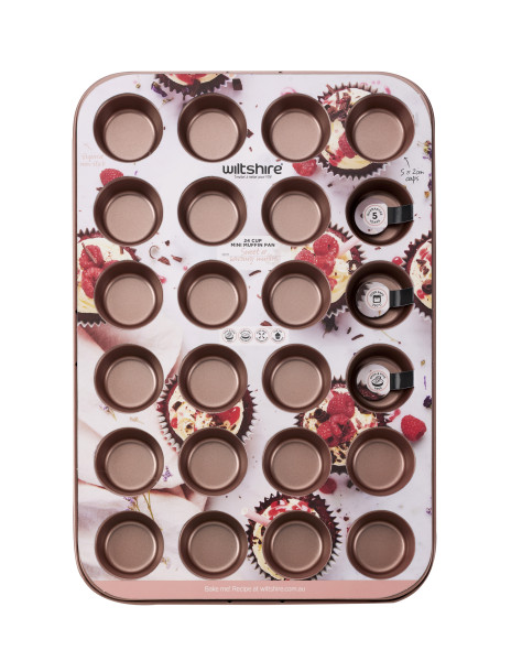 Rose Gold Mini Muffin Pan 24Cup