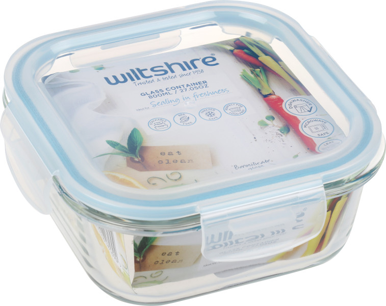 Square Glass Container 800ml