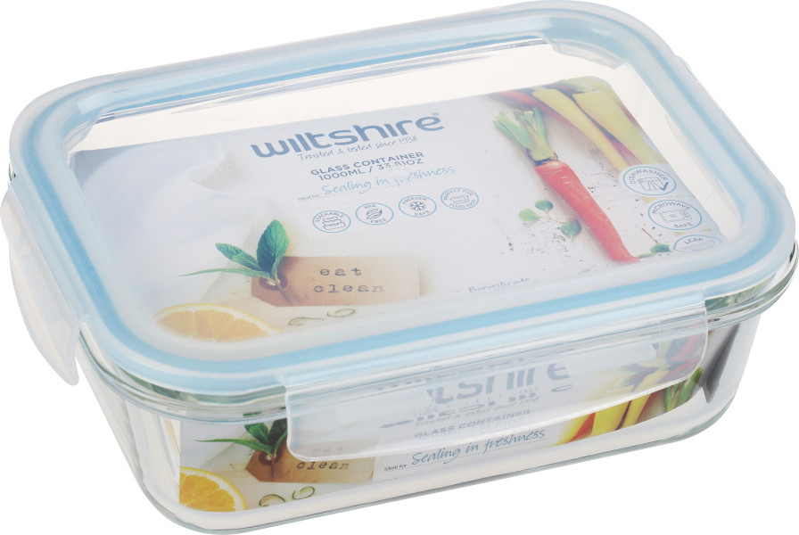 Rectangle Glass Container 1000ml