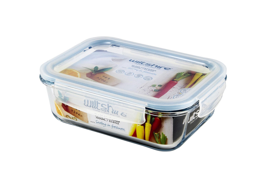 Rectangle Glass Container 1000ml