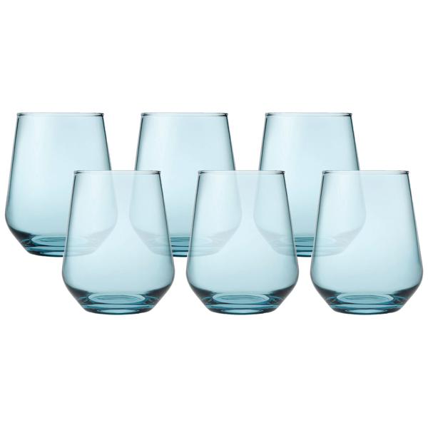 Allegra Stemless Old Fashioned Blue 425ml - Set 6